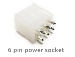 6P power socket straight pin